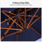 13 FT Round Wood Pattern Cantilever Umbrella,Navy-91018041