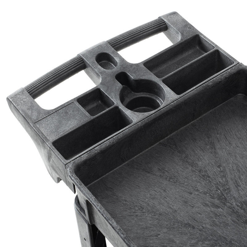 Dryser Heavy Duty Black Utility Service Cart with Wheels