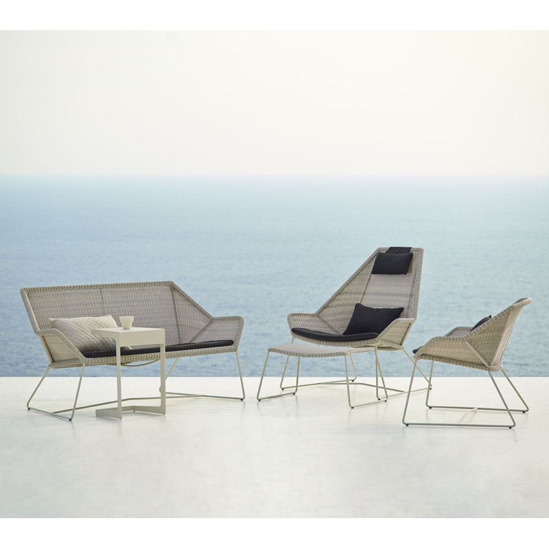 Breeze Outdoor Ottoman, White