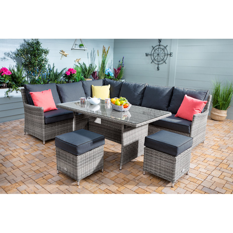 Westbury Rectangular Casual Dining Set, Ash/Slate