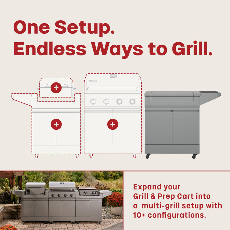 TYTUS Emberwood Grill & Prep Cart