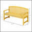 Banc d'extérieur en bois durable avec dossier et accoudoirs, parfait pour les sièges de jardin, de patio et de balcon