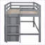 Lit mezzanine simple avec 4 tiroirs Pinewood - gris, sans sommier-992297255