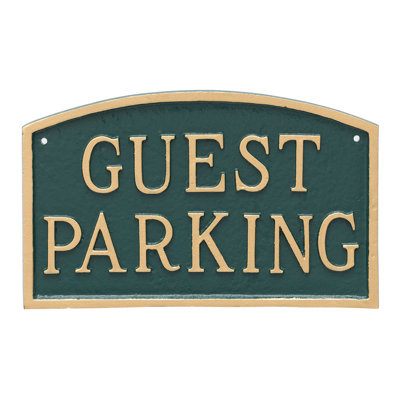 Guest Parking Statement Garden Plaque