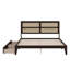 Structure de lit en caoutchouc et bois avec deux tiroirs de rangement-892477763-892477761