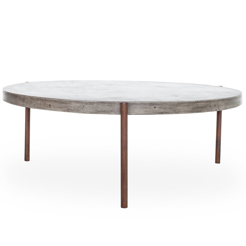 Ebbe 3 Legs Coffee Table, Dark Gray/Rusty