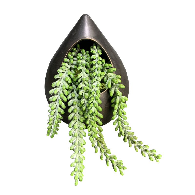 8'' Faux Succulent in Ceramic Decorative Vase
