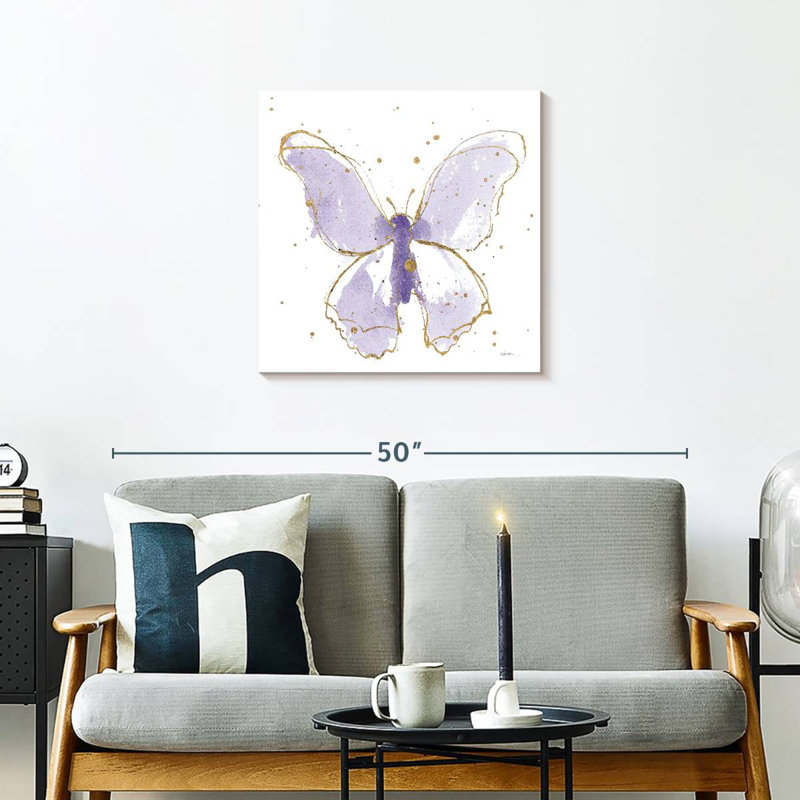 Papillons dorés lavande Brampt, H 24 po x l 24 po