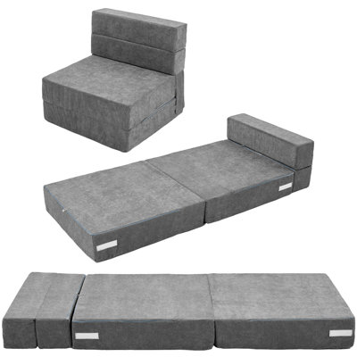 Chaise portative pliable pour enfants 3-en-1, canapé convertible pour tout-petit en chaise longue, lavable, pour salle de jeux / sieste