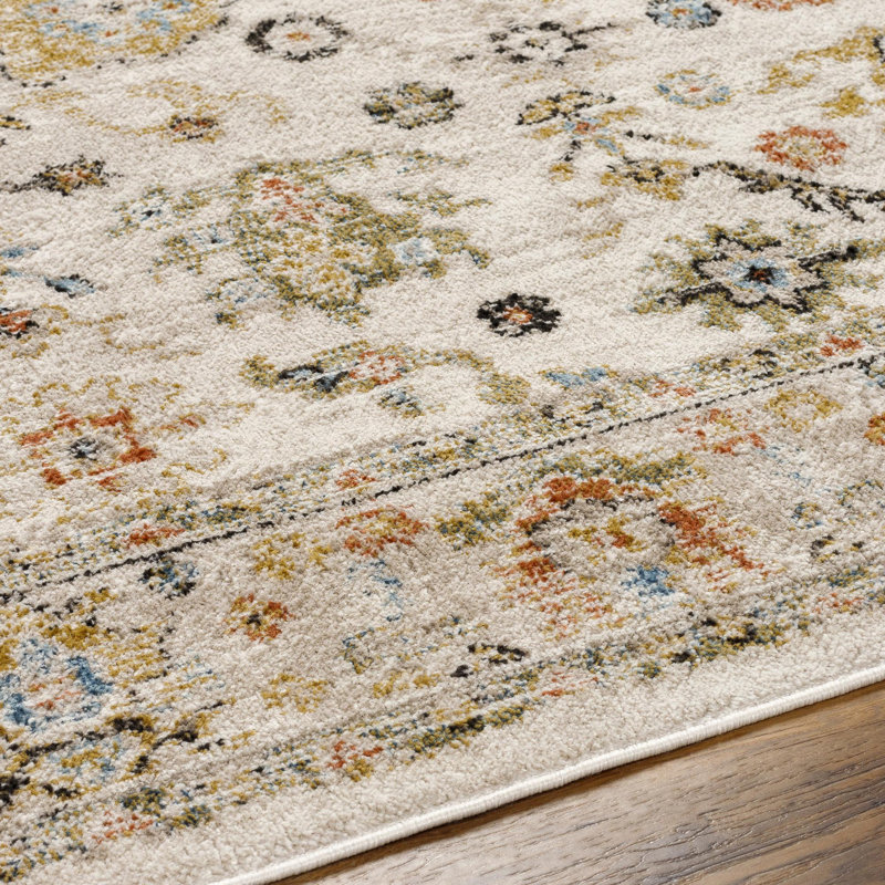 Pertek Grace Traditional Cream Area Rug, Runner 2'7" x 7'3"