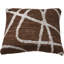 Swirl Brown Indoor / Outdoor Abstract Square Throw Cushion