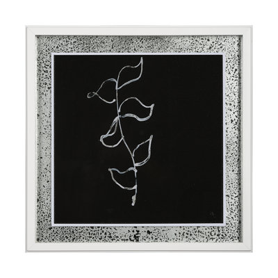 "Flora II", reproduction d'art encadrée texturée matte sous verre