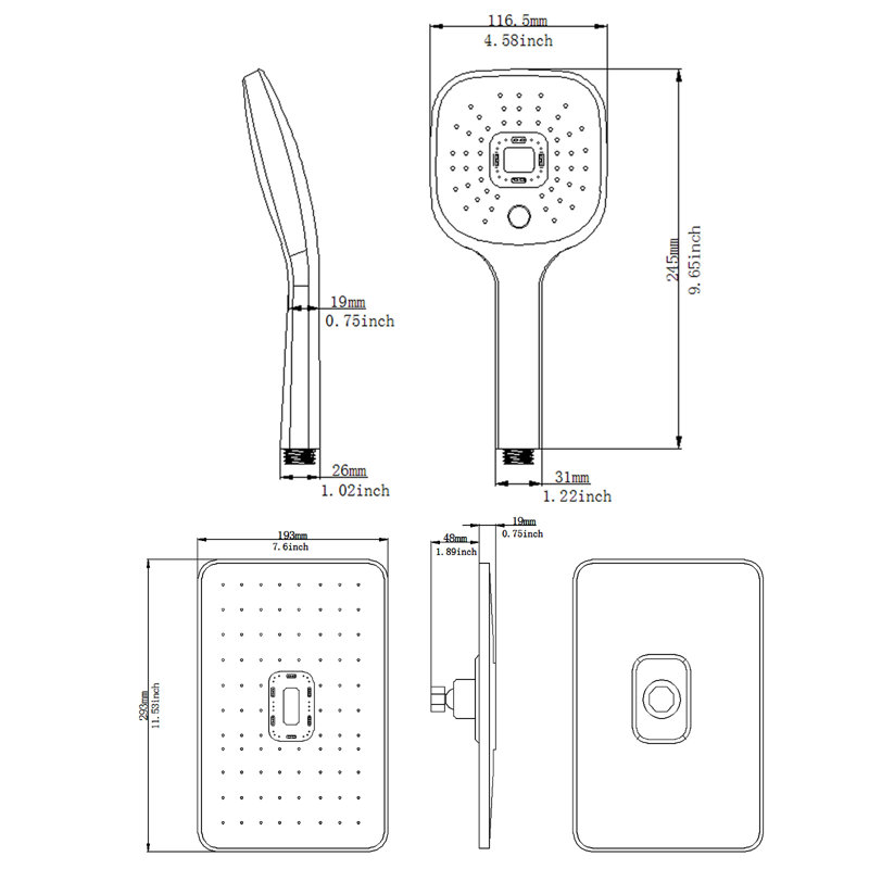 All-In-One Kit with Rough in-Valve, Polished Chrome