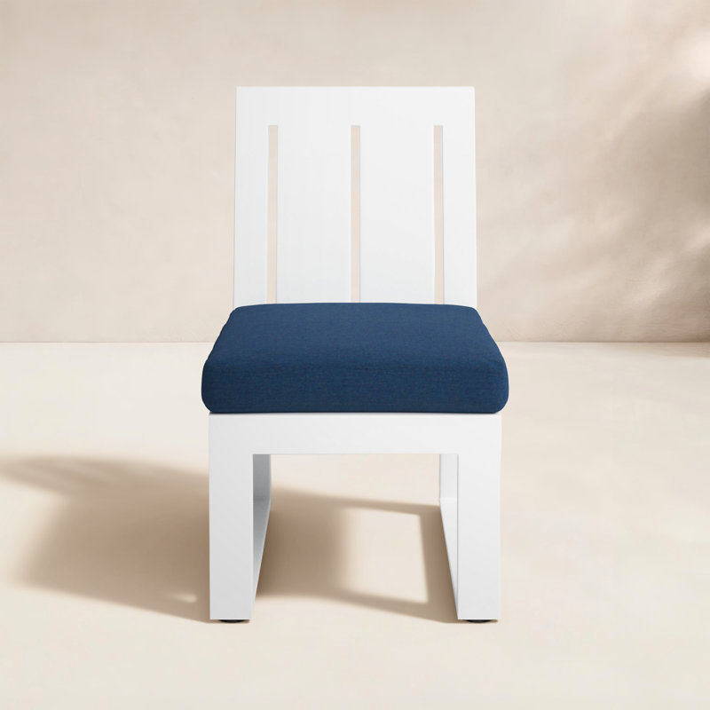 Newport Outdoor Dining Side Chair, Spectrum Indigo Sunbrella®