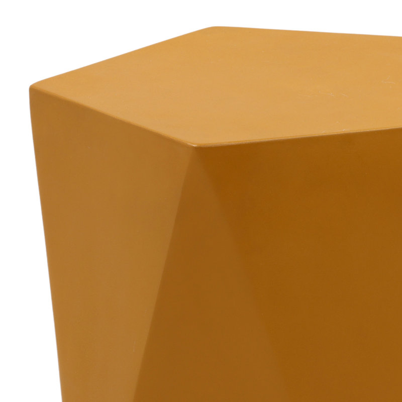 Table de bout en béton Dune, jaune