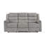 Ensemble 2 pièces: canapé inclinable et causeuse console, brun-gris-130266598
