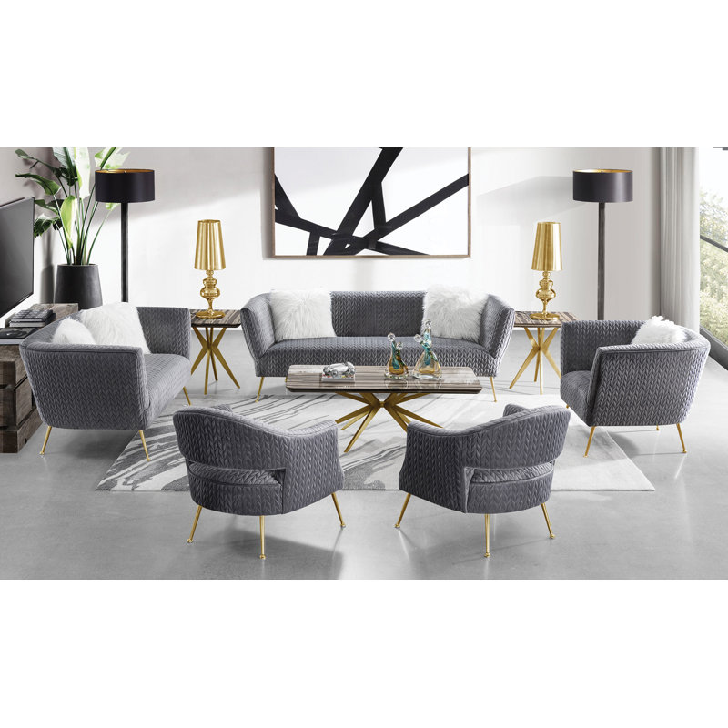 Scoggins 66'' Velvet Loveseat