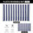 Classic Blue & White Striped Outdoor Area Rug-1245749335