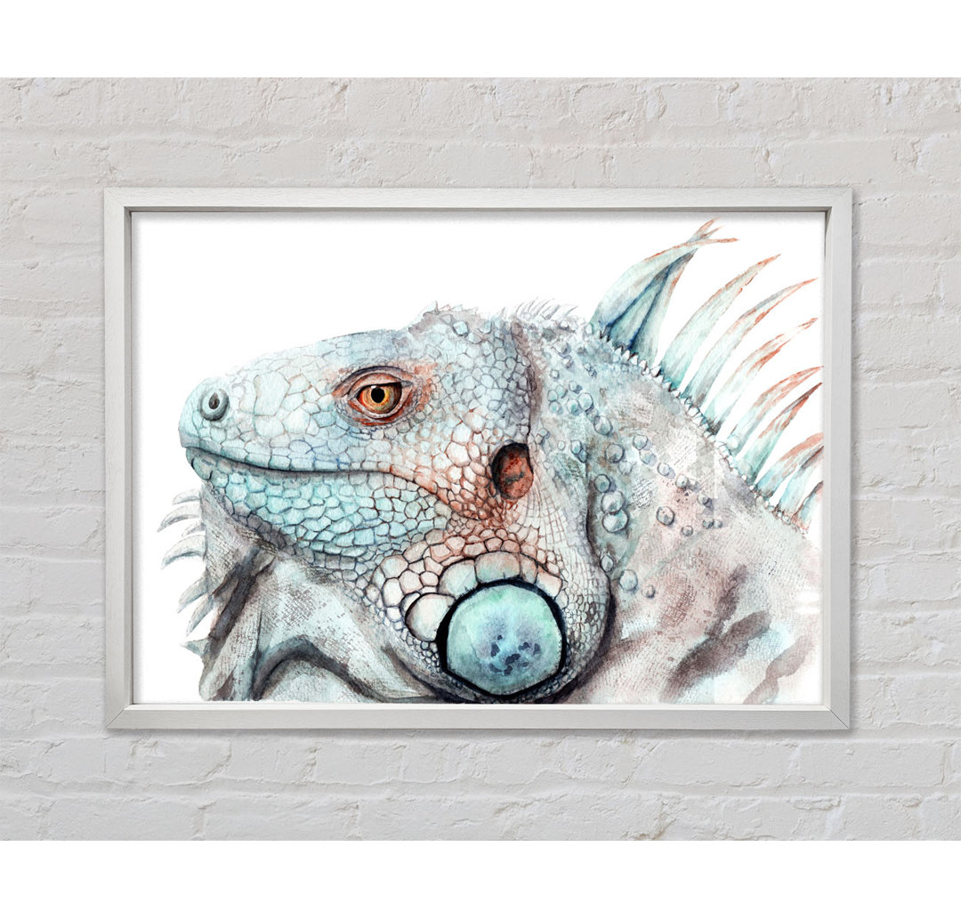 Iguana Stare - Einzelner Bilderrahmen Kunstdrucke auf Leinwand