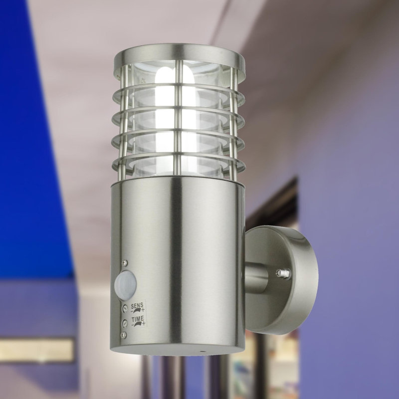 Verne Silver Outdoor Armed Sconce