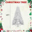 Arbre de Noël, blanc, réalisme élevé et décoration facile, polyvalent pour les scènes de Noël à la maison-13917248-13917253