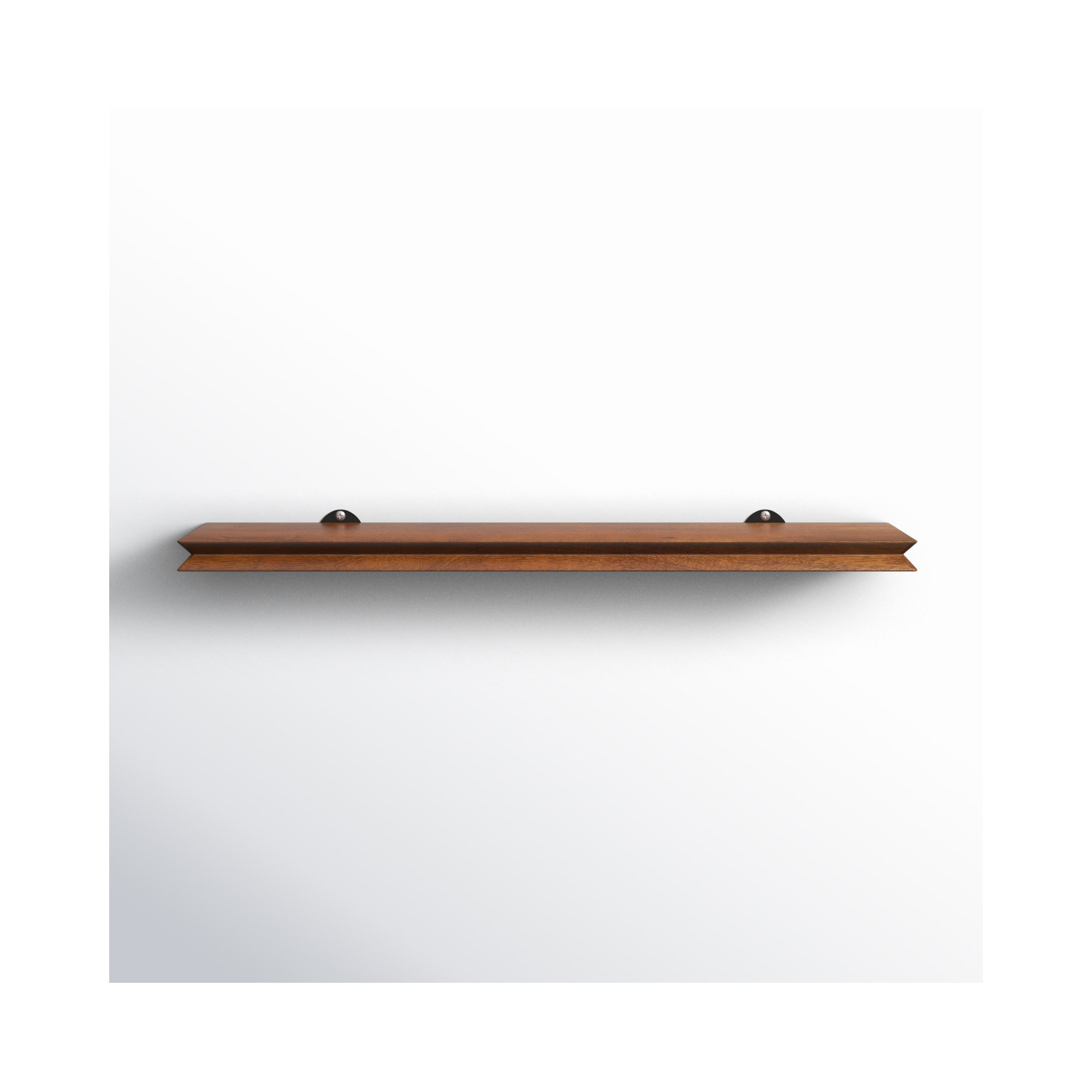 Irie Handcrafted Solid Mango Wood Floating Shelf , 1'' H X 24'' W X 6'' D, Walnut