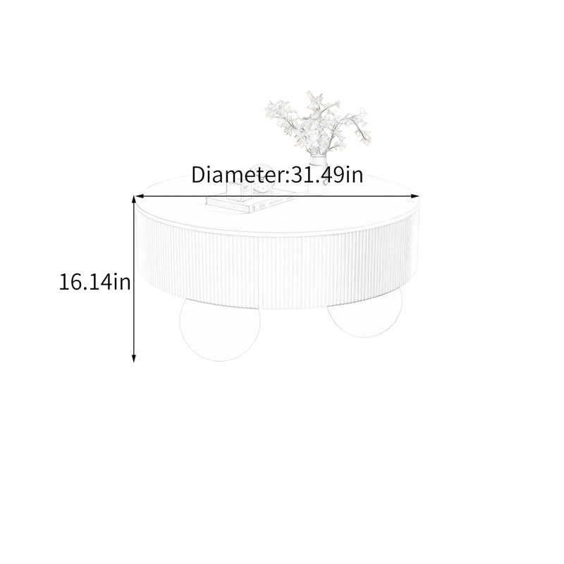 Allister, H 16,14 po x L 31,49 po x l 31,49 po, Blanc, Noir