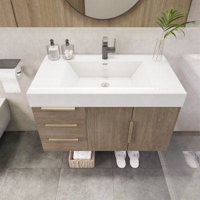 Meuble-lavabo mural simple 35 po Marijke