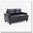 Stylish Transitional Black Loveseat For Two