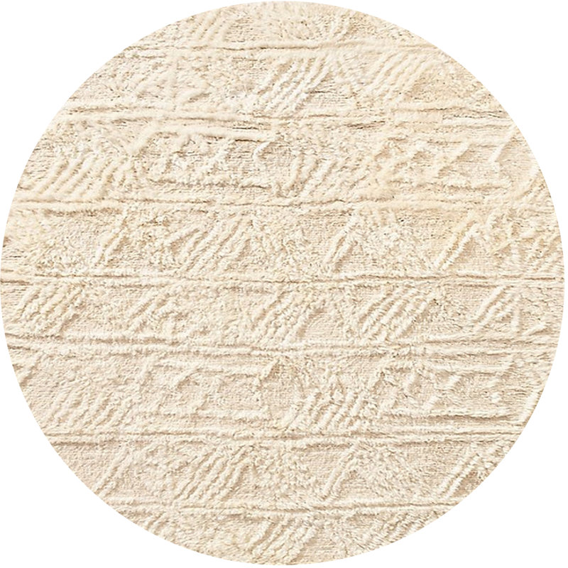 Tapis beige, Rond 4 pi