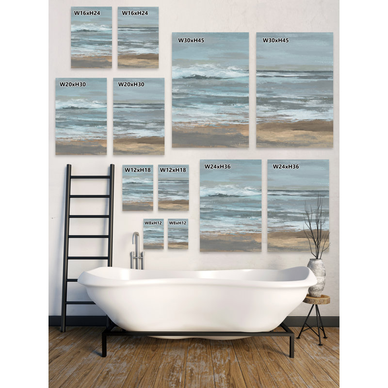 « dark shore », impression sur toile tendue à multiples parvez taj,, H 60 po x l 40 po x P 1,5 po