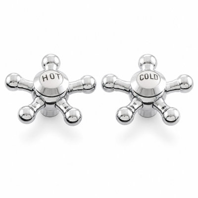 Paire de poignées à 5 rayons Strom Living P0475 avec boutons en porcelaine bronze huilé non laqué