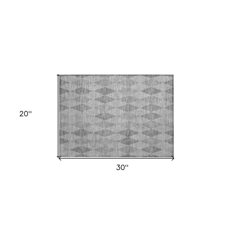 Tapis intérieur gris antidérapant lavable 2 pi x 3 pi