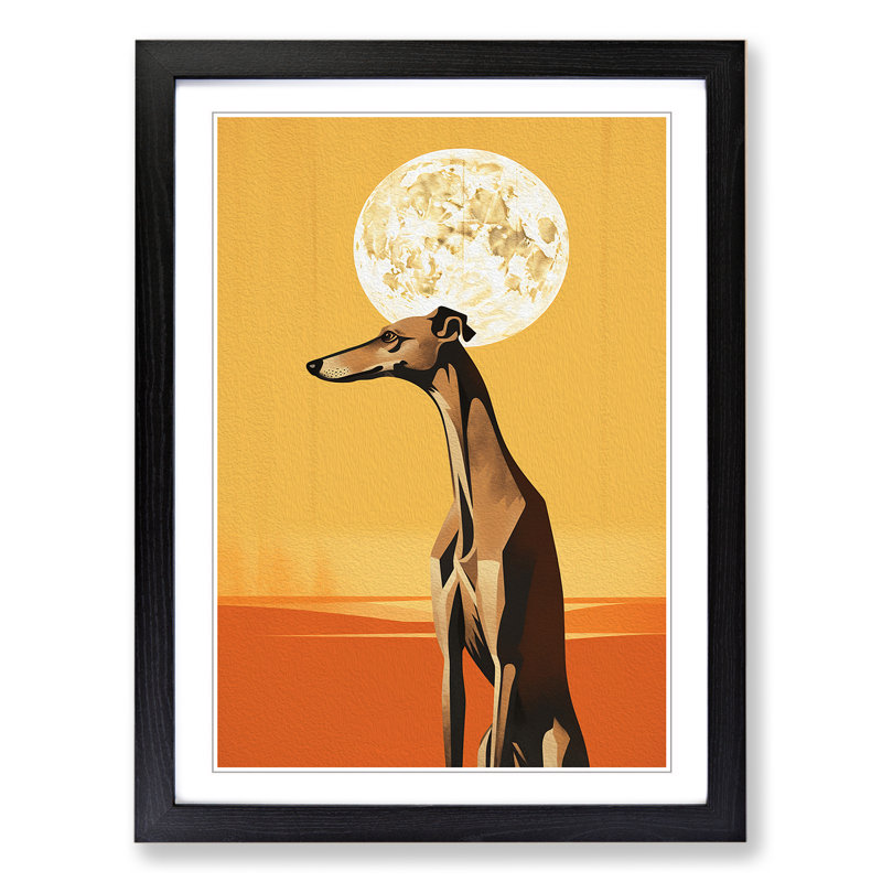 Greyhound Minimalism - Framed Print