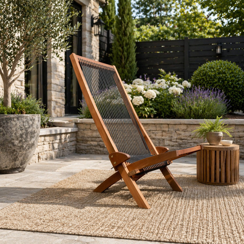 Chaise pliante en bois