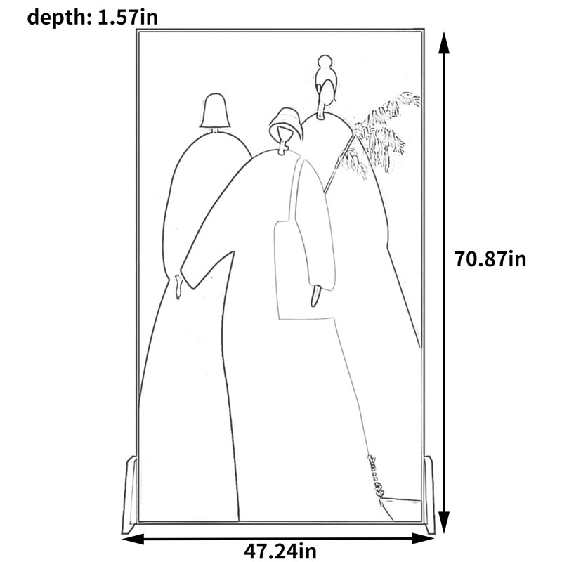 Bonniview, 70.87" H x 47.24" W x 1.57" D