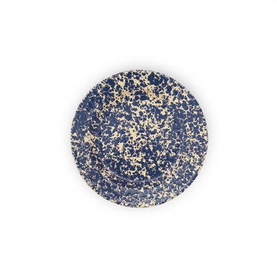 Crow Canyon Enamelware Splatter Flat Salad Plates
