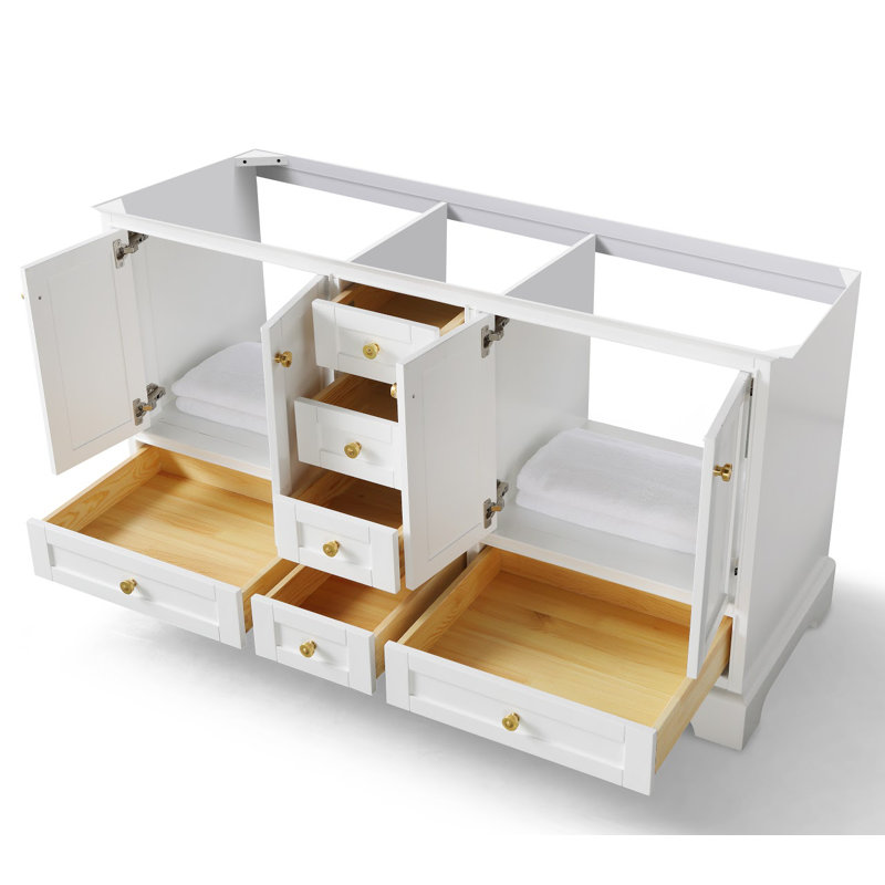 Audrey 59'' W Double Bathroom Vanity Base
