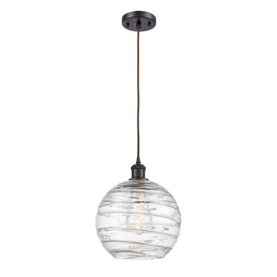Luminaire suspendu en forme de globe à 1 lumière Mullins