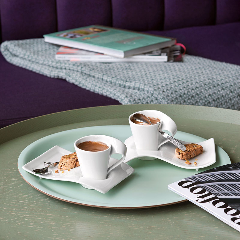 Tasse à café avec assiette et cuillère Villeroy & Boch New Wave, 2.75
