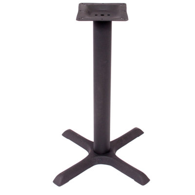 STB Black 36x36" Cross Indoor Dining Height Table Base 4" Column