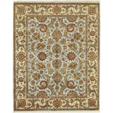 Wool Oriental Area Rug in Light Blue/Green/Beige