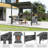 9 x 10 FT Iron Gazebo with Extended Countertop & Sloped Roof-120463557