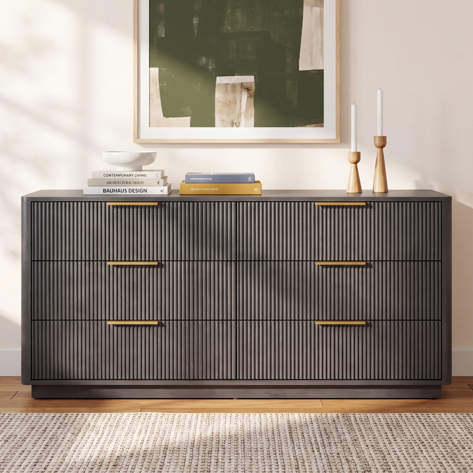 Akira 68" Double Dresser, Gray Wash