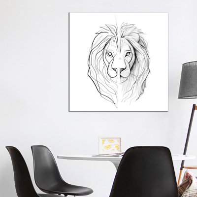 Distinct Lion by Dane Khy - Wrapped Canvas Gallery-Wrapped Canvas Giclée