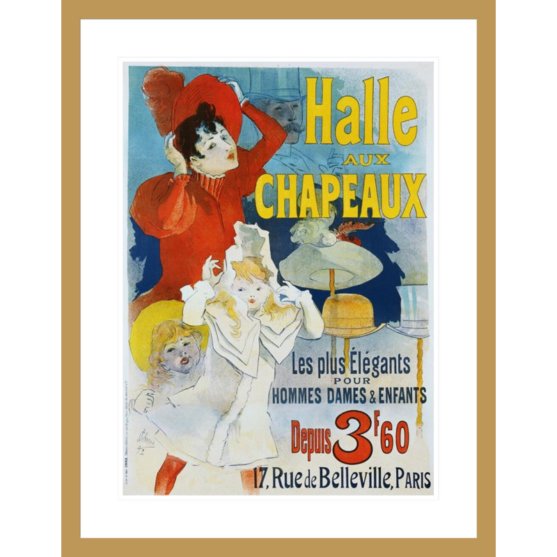 Affiche par Jules Chéret - Reproduction giclée encadrée, H 29,5 po x l 23,01 po