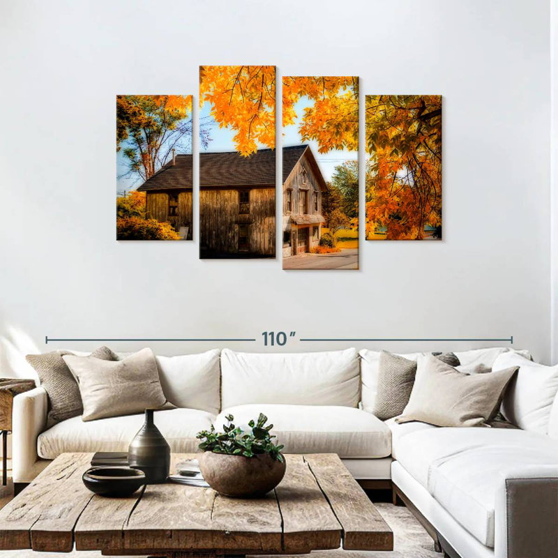 Lilie Barn In Autumn, 48" H x 75" W