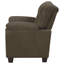 Chaise avec accoudoirs à coussin brun