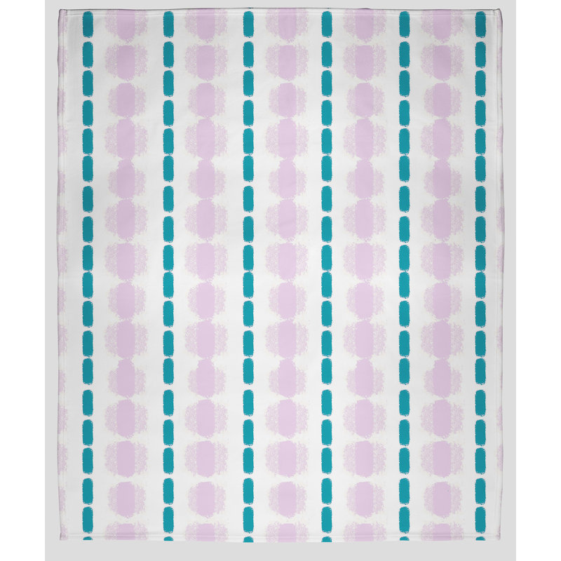 Jeté polaire Funky Junky, L 50 po x L 60 po, 1.85, Mauve / bleu