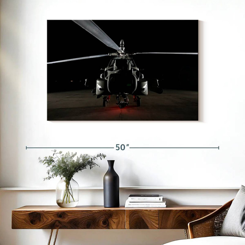 Hélicoptère militaire Mehar Apache, H 26 po x l 39 po